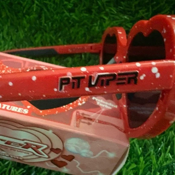 Pit Viper Heart-Shaped Red Sunglasses - Picture 8 of 10